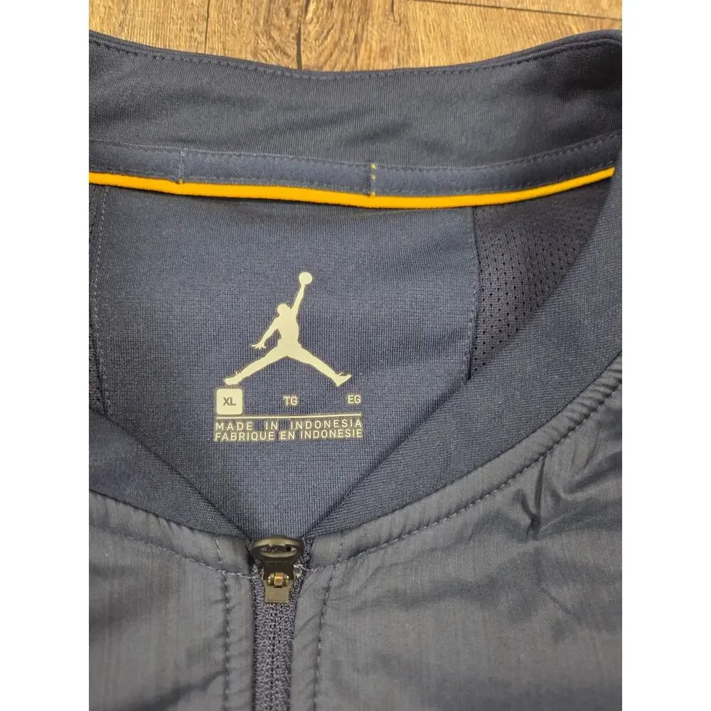Jordan Men's Michigan Wolverines Victory 1/2-Zip Jacket XL Navy Blue